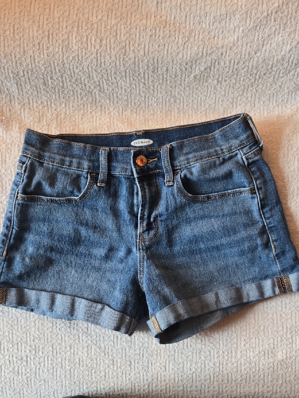 Old Navy Dark Blue Denim Rolled-Cuff Shorts